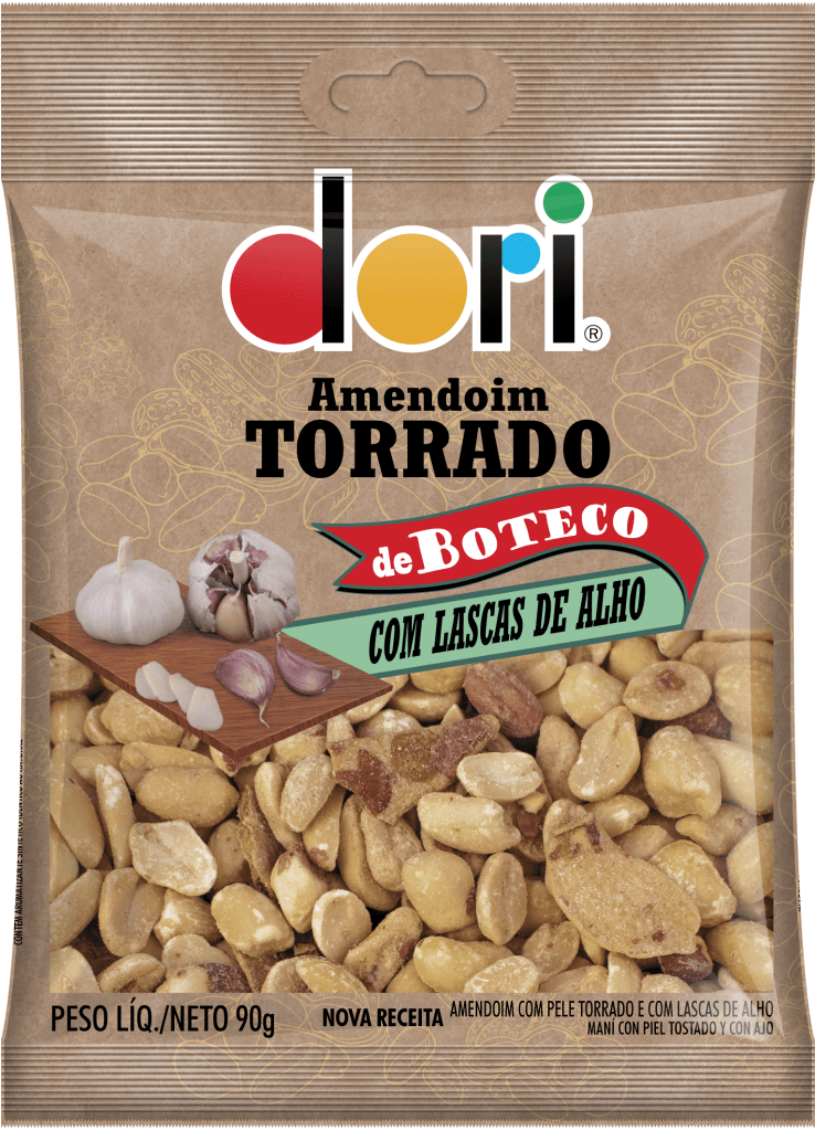 Amendoim Torrado de Boteco com Lascas de Alho Dori 90g - Confeitaria e Artigos para Festas em Blumenau
