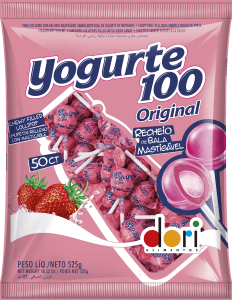 Pirulito Recheio Mastigável Yogurte 100 Original 525g