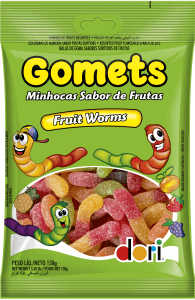 Goma Minhoca Frutas 150g
