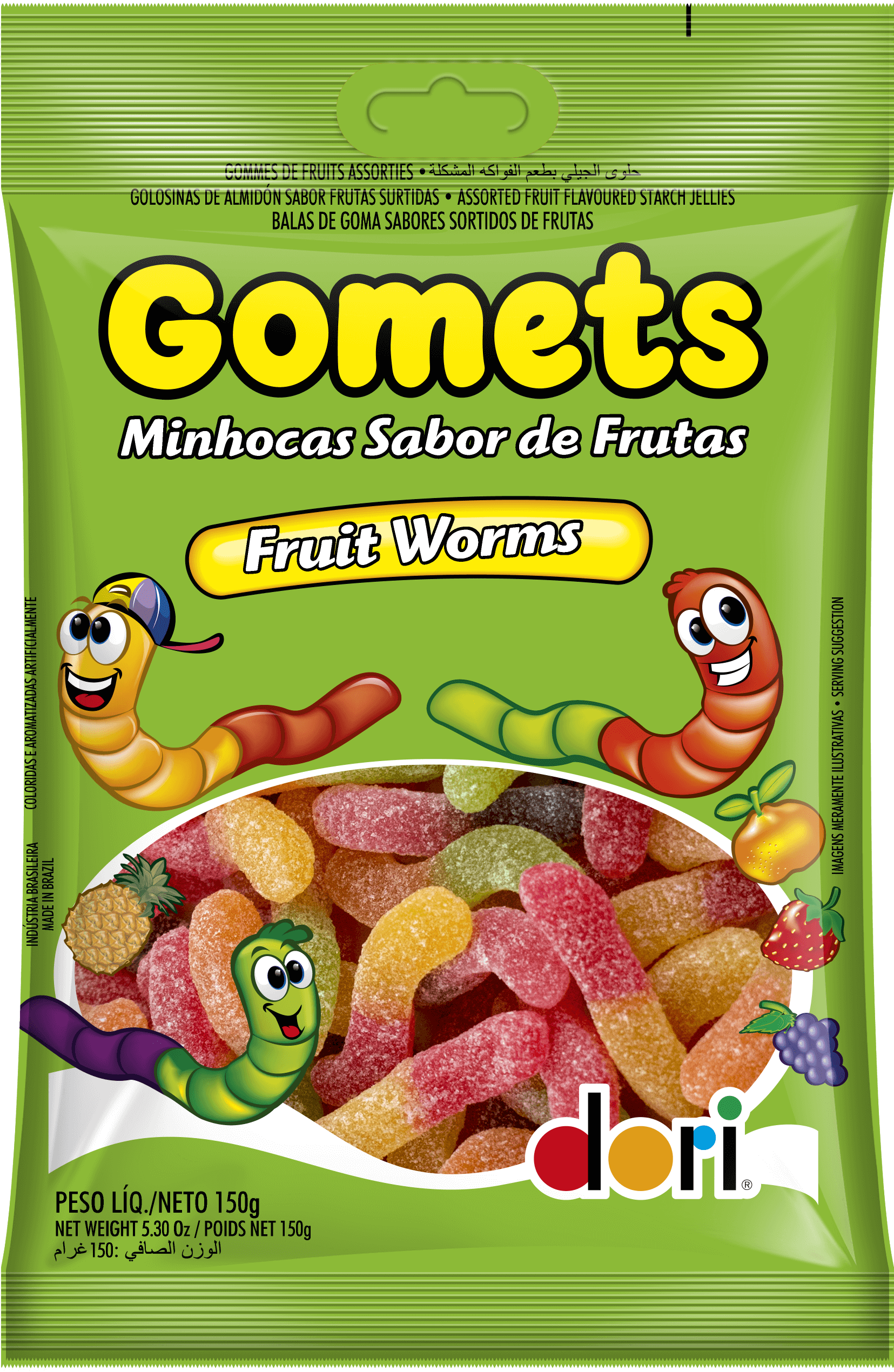 Goma Minhoca Frutas G Dori Alimentos S A