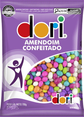 Amendoim Dori Confeitado Colorido 700g 9001557
