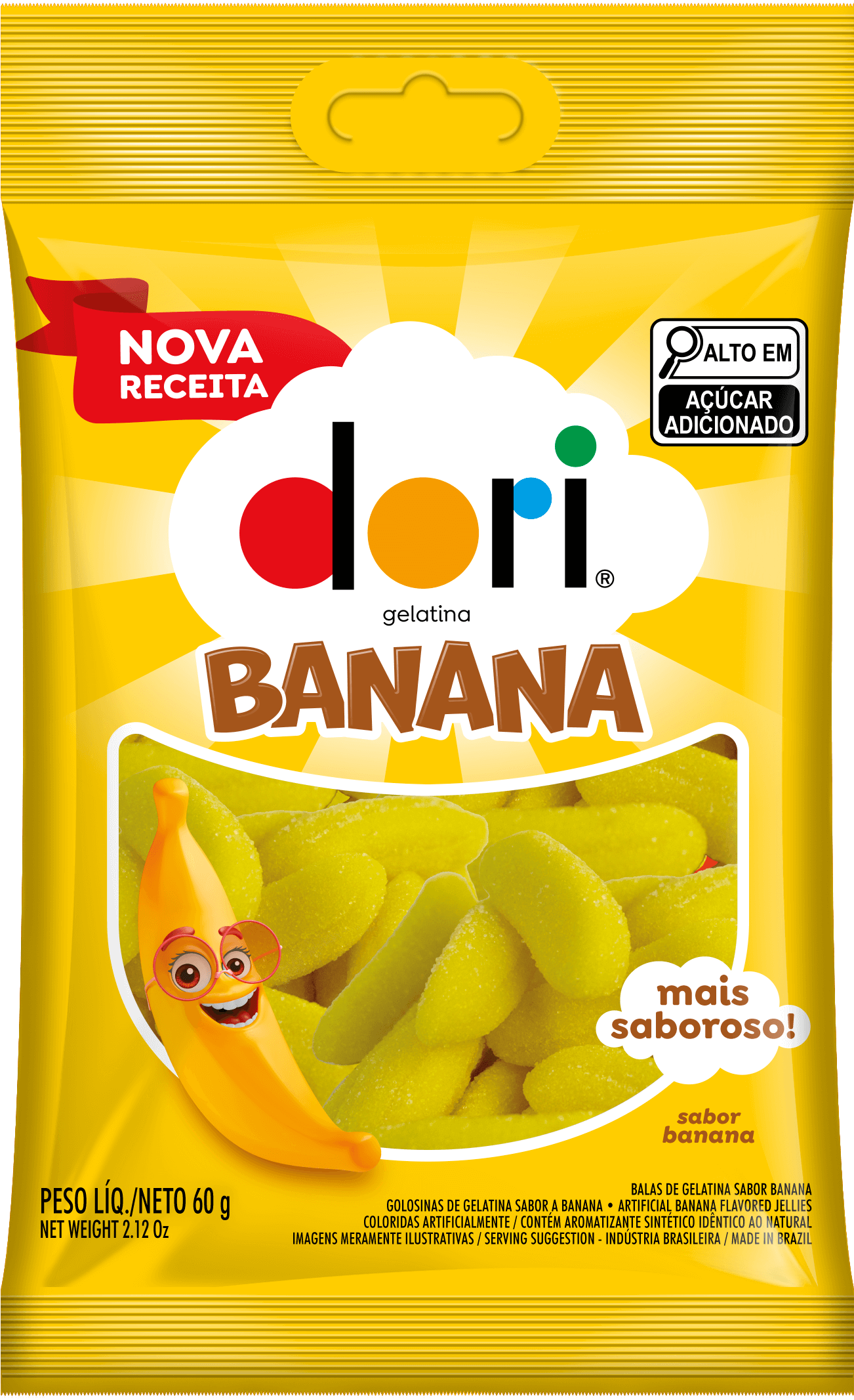 Dori Gelatina Banana 60g 1 Dori Gelatina Banana 60g