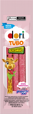 Regaliz Yogurte100 Tubo Recheado Azedinho 17g