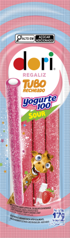Yogurte100 Tubo Recheado Ácido 17g