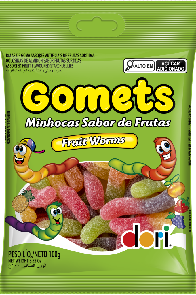 Goma Minhoca Frutas G Dori Alimentos S A