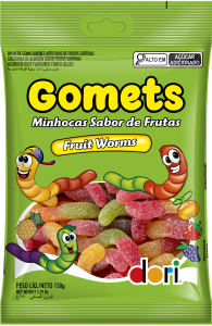 Gomets Formato Minhocas Frutas 150g 9012162