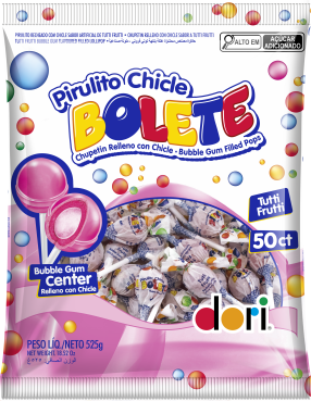 Pirulitos Bolete Tutti Frutti 525g 9010267