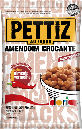Amendoim Pettiz Crocante Pimenta Vermelha 350g 9012084