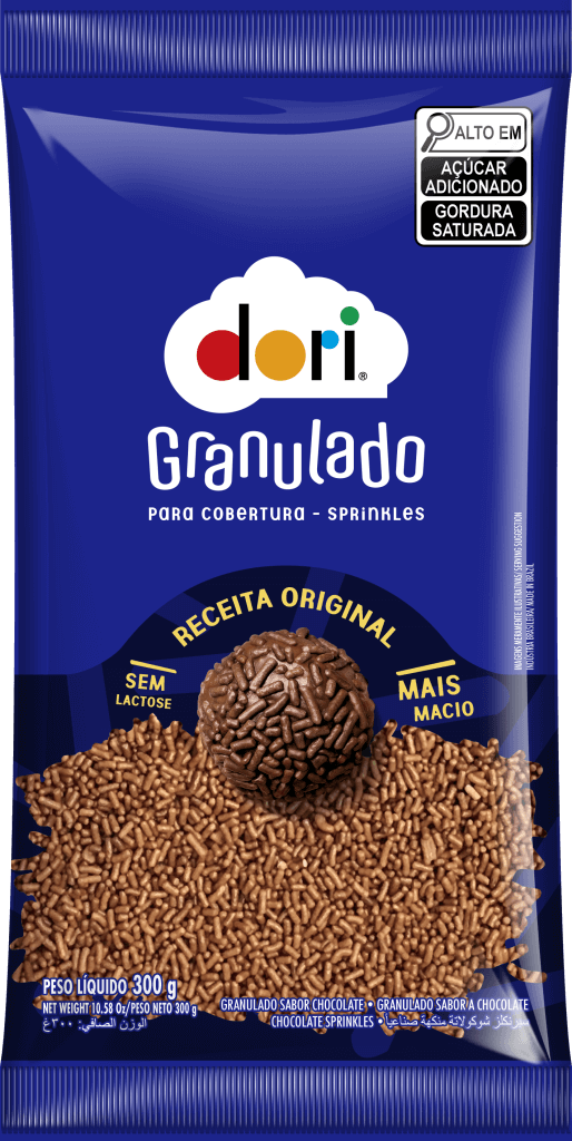 Confeito Granulado Sabor Chocolate Dori 300g - Confeitaria e Artigos para Festas em Blumenau