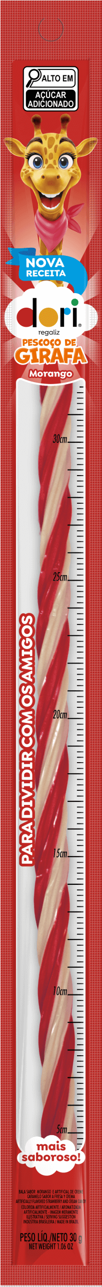 Dori Regaliz Pescoço de Girafa Morango 1 Dori Regaliz Pescoço de Girafa Morango