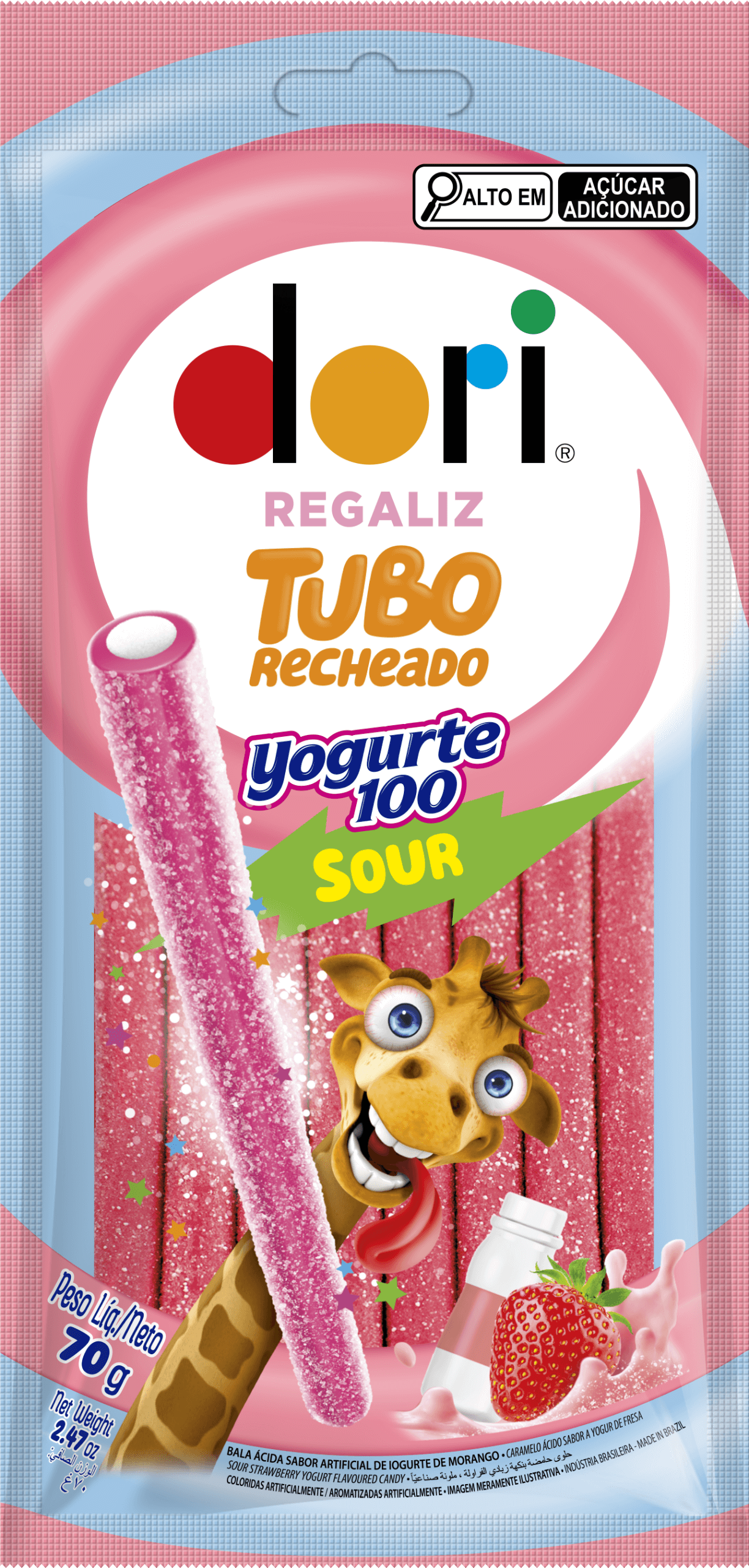 Regaliz Tubo Yogurte100 Sour 70g 1 Regaliz Tubo Yogurte100 Sour 70g