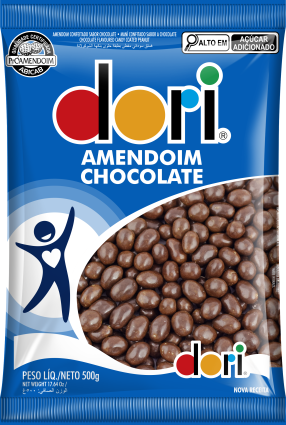 Amendoim Dori Confeitado Chocolate 500g 9001910