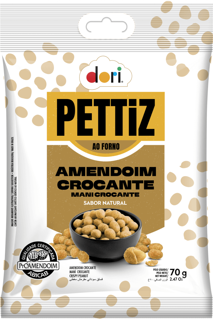 Amendoim Pettiz Crocante Natural Dori 70g - Confeitaria e Artigos para Festas em Blumenau