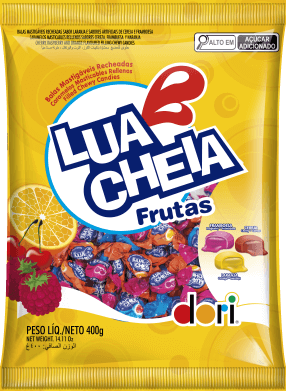 Bala Lua Cheia Frutas 400g 9012069