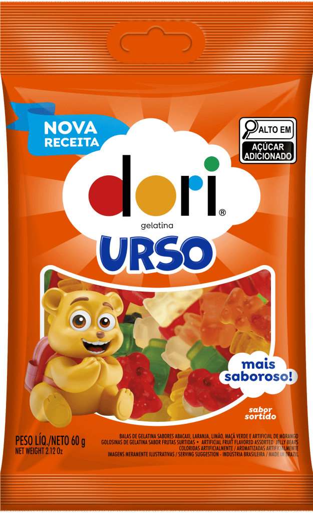 Bala de Gelatina Formato Ursinhos Sortidos Dori 60g - Confeitaria e Artigos para Festas em Blumenau