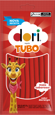Dori Regaliz  Tubo Recheado Morango 70g