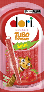 Dori Regaliz Tubo Morango Sour 70g 9011145 1