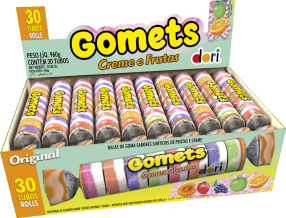 Gomets Goma Tubo Creme e Frutas Display Aberto 9002114