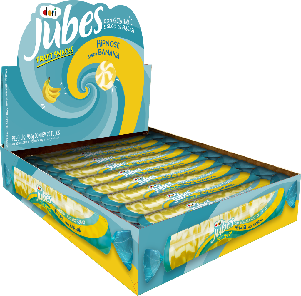 Jubes Fruit Snacks Hipnose Banana G Dori Alimentos S A