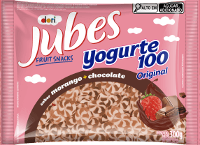 Jubes Yogurte100 Morango e Chocolate 300g 9012459
