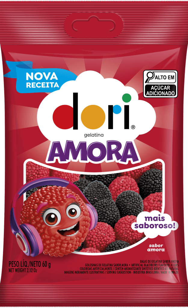 Bala de Gelatina Formato Amora Dori 60g - Confeitaria e Artigos para Festas em Blumenau