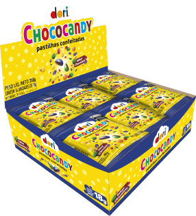 Chococandy Display 24x18g 432g Aberto 9012713