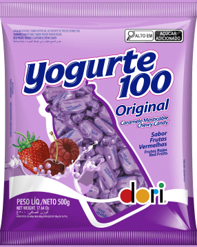 Bala Yogurte100 Frutas Vermelhas 500g