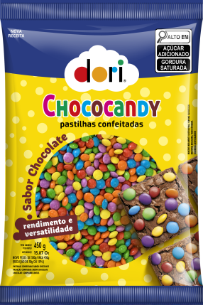 Chococandy Pastilha Confeitada Colorida 450g