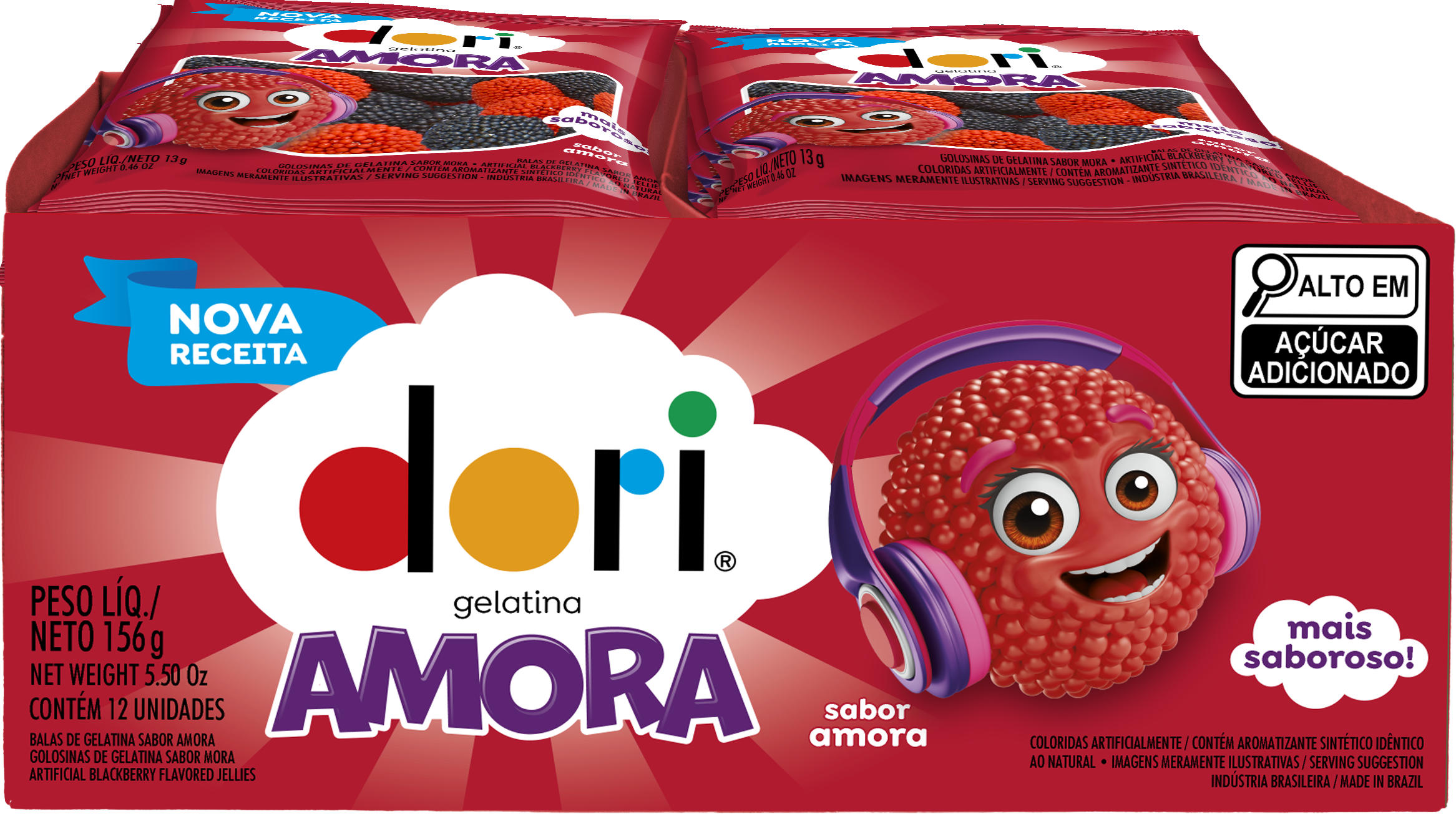 Dori Gelatina Amora 13g 2 Dori Gelatina Amora 13g - Imagem 2