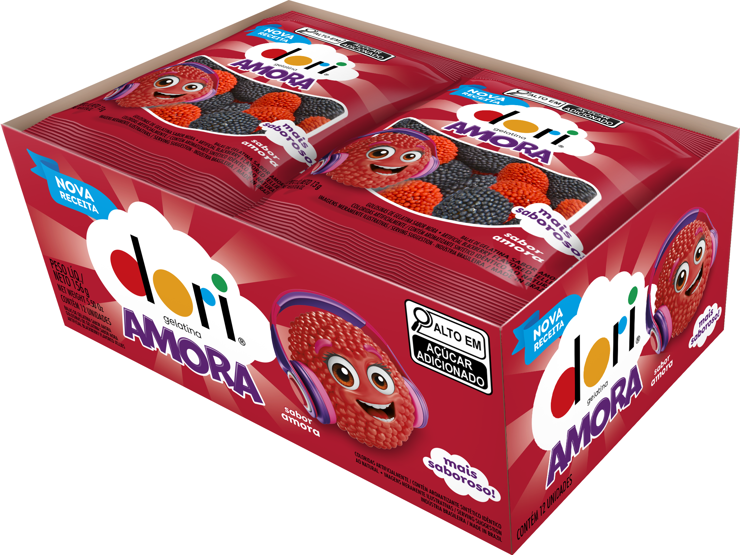 Dori Gelatina Amora 13g 3 Dori Gelatina Amora 13g - Imagem 3