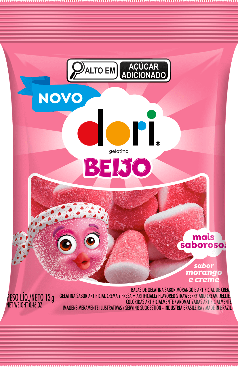 Dori Gelatina Beijo 13g 1 Dori Gelatina Beijo 13g