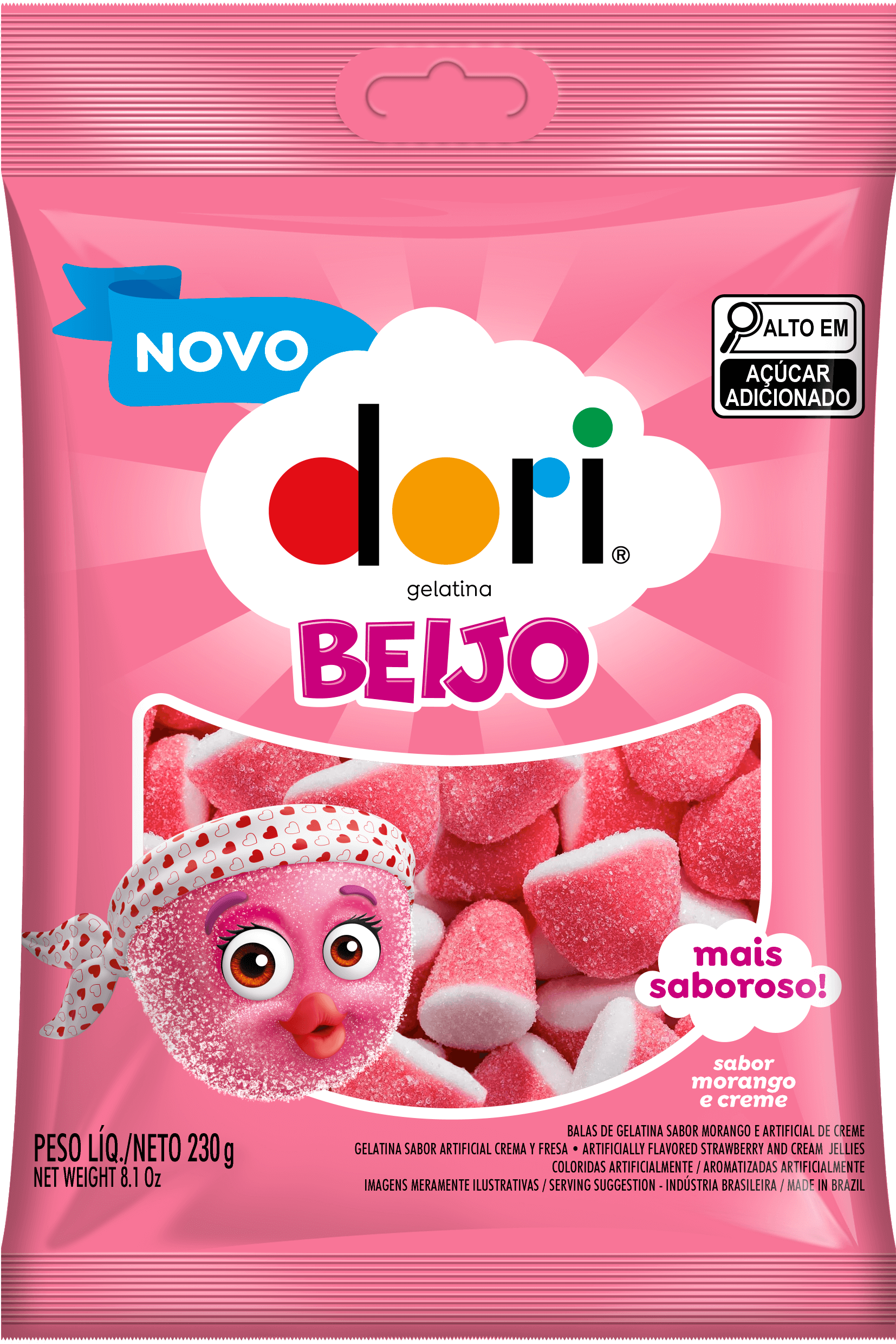 Dori Gelatina Beijo 230g 1 Dori Gelatina Beijo 230g