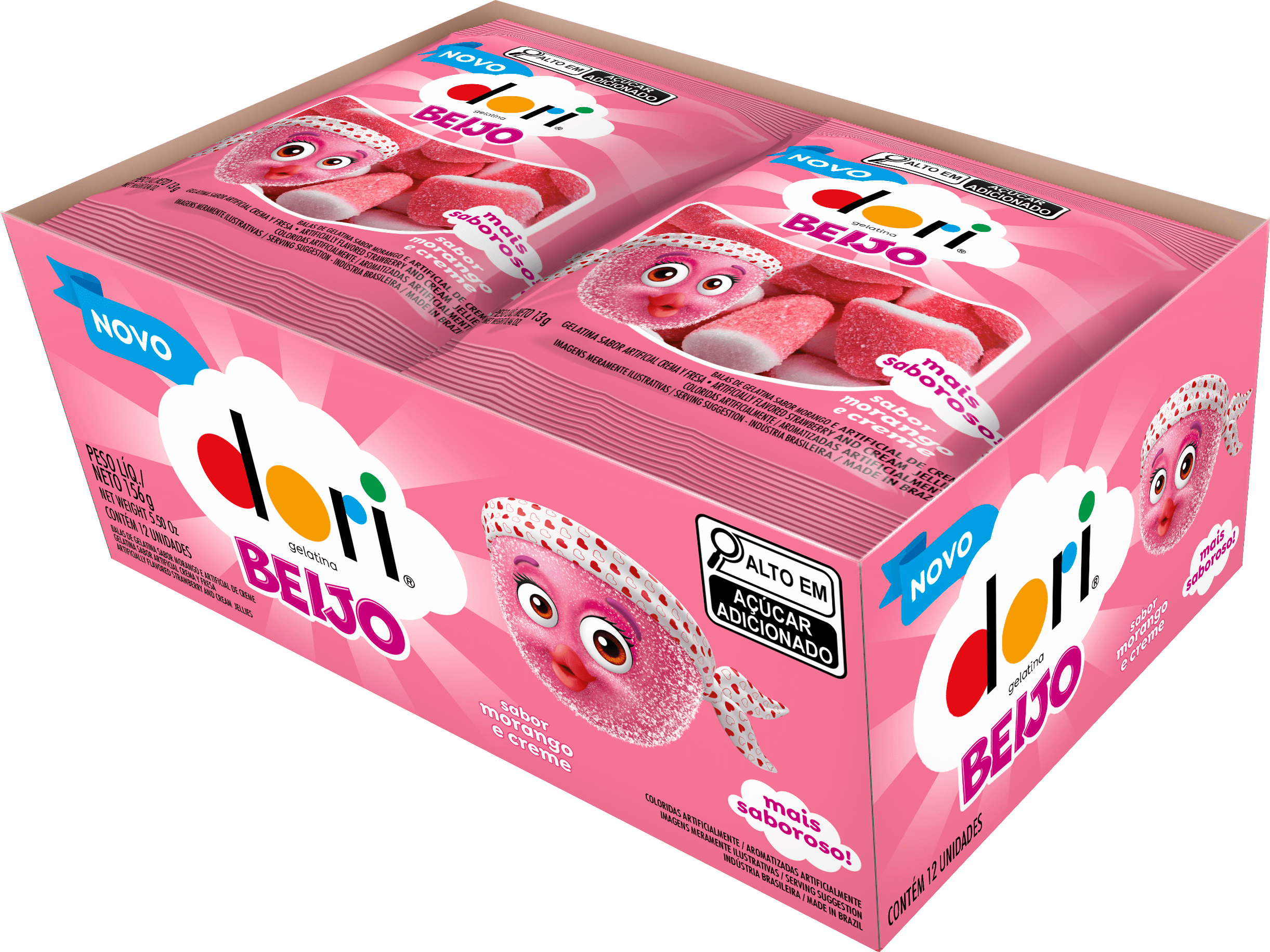 Dori Gelatina Beijo 13g 3 Dori Gelatina Beijo 13g - Imagem 3