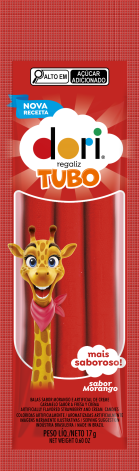 Dori Regaliz  Tubo Recheado Morango 17g